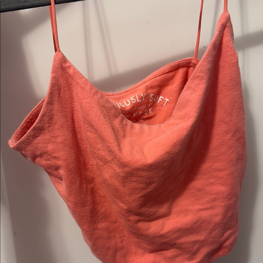 Aeropostale Asymmetrical Orange Pink Camisole